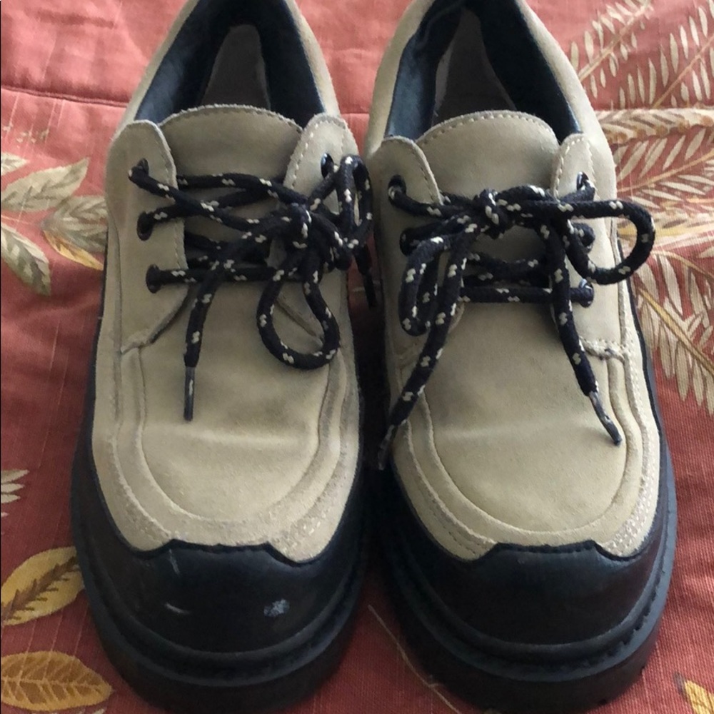 Black and beige shoes